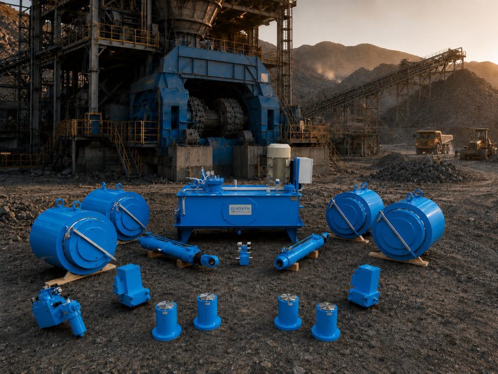 Complete hydraulic system for hydro-pressure grinding rolls (HPGR)...